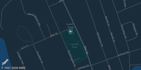 Map showing Leavitt Parkhouse in Laconia, NH.