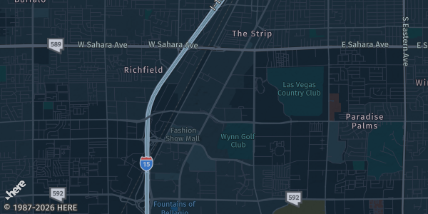 Map of Las Vegas, NV. The exact address of Las Vegas Convention Center — North Hall N3 & N4 is not known, so the map shows the area rather than a specific building.