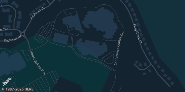Map showing The National Conference Center in Leesburg, VA.