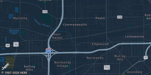 Map of Jacksonville, FL. The exact address of Poke’Ville Card Show (Saturday) is not known, so the map shows the area rather than a specific building.