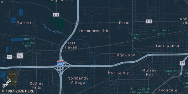 Map of Jacksonville, FL. The exact address of Poke’Ville Card Show (Saturday) is not known, so the map shows the area rather than a specific building.