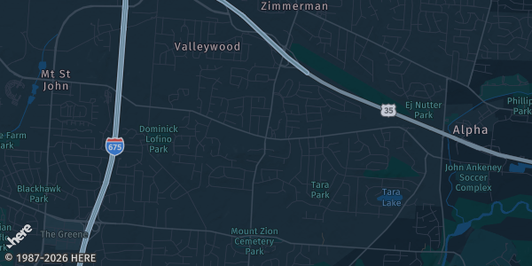 Map of Beavercreek, OH. The exact address of Hilton Garden Inn Dayton/Beavercreek is not known, so the map shows the area rather than a specific building.