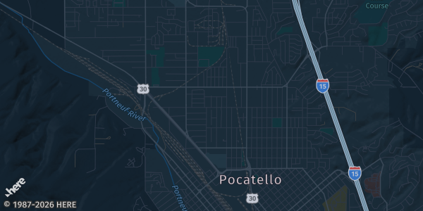 Map of To GracePocatello, ID. The exact address of Mountain View Event Center is not known, so the map shows the area rather than a specific building.