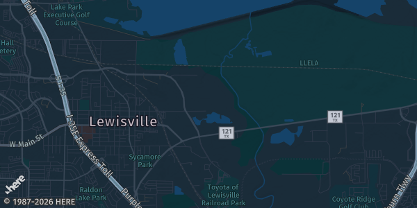 Map of Lewisville, TX. The exact address of NTX Arena (2nd Floor) is not known, so the map shows the area rather than a specific building.