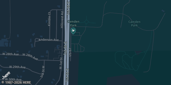 Map showing Camden Center in IL.
