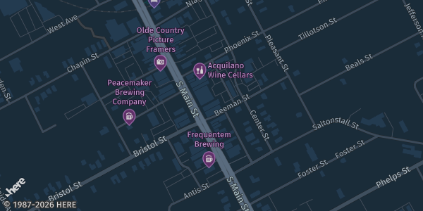 Map showing the venue in Canandaigua, NY.