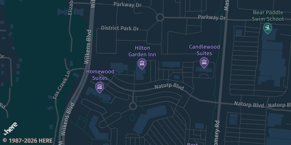 Map showing Hilton Garden Inn in Mason, OH.