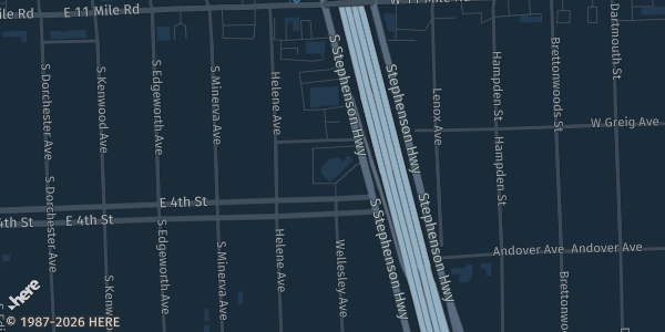 Map showing Royal Oak Detroit Elks Lodge #34 in MI.
