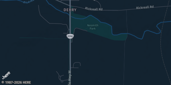 Map showing Rickreall Fairgrounds in Rickreall, OR.