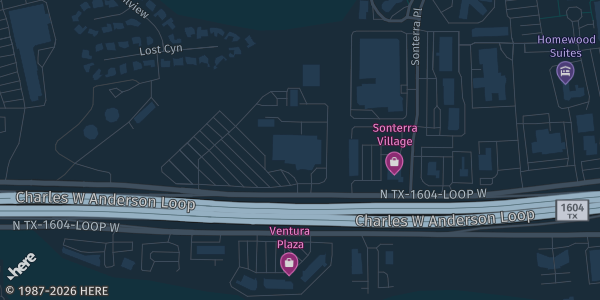 Map showing San Antonio Shrine Auditorium in San Antonio, TX.