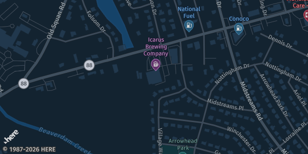 Map showing Icarus Brewing in Brick, NJ.