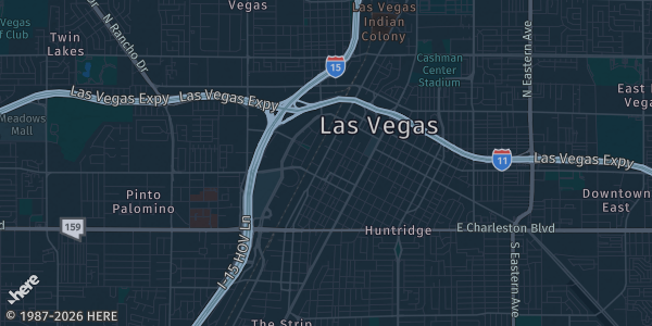 Map of Las Vegas, NV. The exact address of Silverado Ranch Community Center is not known, so the map shows the area rather than a specific building.