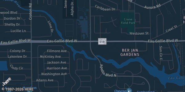 Map of Melbourne, FL. The exact address of Azan Shrine Center is not known, so the map shows the area rather than a specific building.