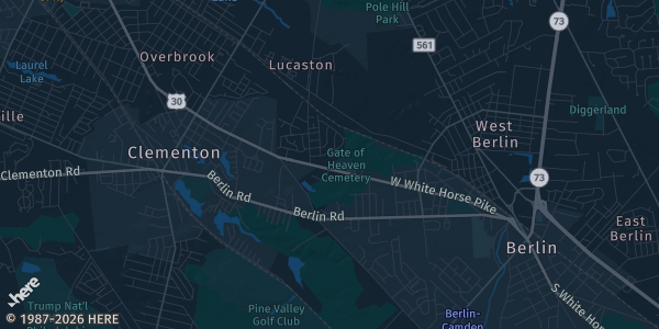 Map of Lindenwold, NJ. The exact address of Lindenwold Moose Lodge is not known, so the map shows the area rather than a specific building.