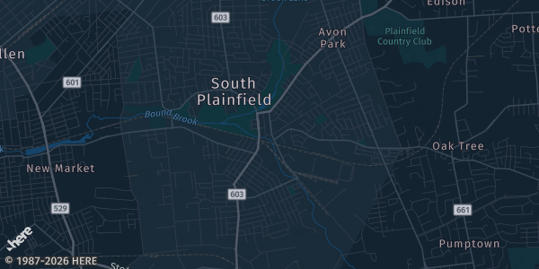 Map of South Plainfield, NJ. The exact address of Holiday Inn is not known, so the map shows the area rather than a specific building.