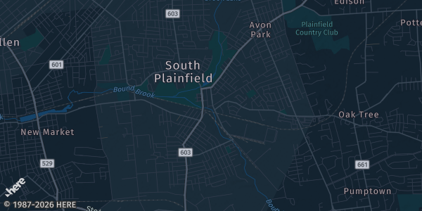 Map of South Plainfield, NJ. The exact address of Holiday Inn is not known, so the map shows the area rather than a specific building.