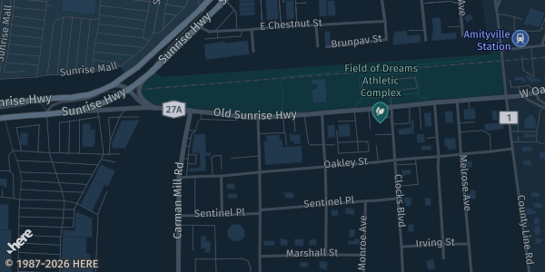 Map showing Long Island Sports Dome in Massapequa, NY.