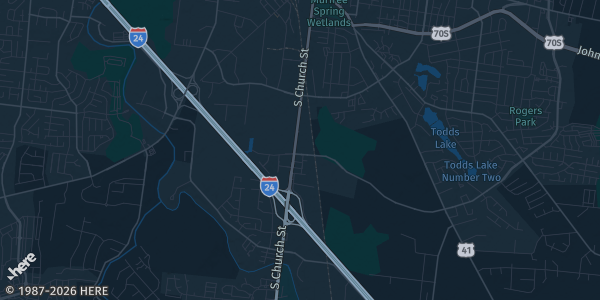 Map of Murfreesboro, TN. The exact address of Sports Cards and Collectible Show is not known, so the map shows the area rather than a specific building.