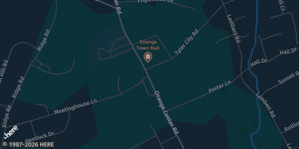 Map showing American Legion in Orange, CT.
