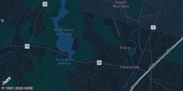 Map of Wallingford, CT. The exact address of Sports Cards and Collectible Show is not known, so the map shows the area rather than a specific building.