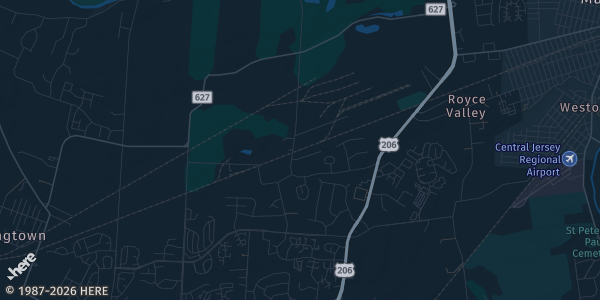 Map of Somerset, NJ. The exact address of Delta Hotels by Marriott is not known, so the map shows the area rather than a specific building.