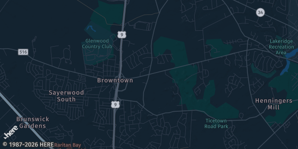 Map of Old Bridge, NJ. The exact address of Old Bridge Elks Lodge is not known, so the map shows the area rather than a specific building.