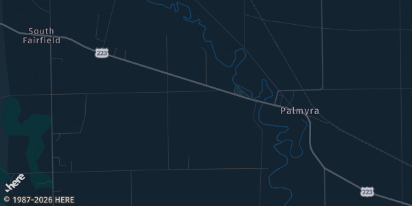 Map of Palmyra, MI. The exact address of Lifes Little Moments Event Center is not known, so the map shows the area rather than a specific building.