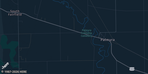 Map of Palmyra, MI. The exact address of Lifes Little Moments Event Center is not known, so the map shows the area rather than a specific building.