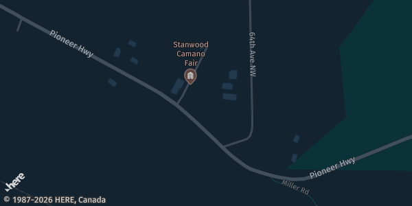 Map showing Stanwood-Camano Community Fairgrounds in Stanwood, WA.