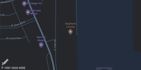 Map showing Stephens County Fairgrounds & Expo Center in Duncan, OK.