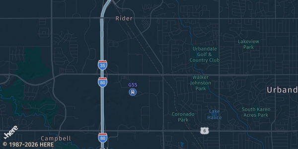 Map of Urbandale, IA. The exact address of Homewood Suites is not known, so the map shows the area rather than a specific building.