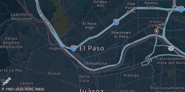 Map of El Paso, TX. The exact address of Starlight Event Center is not known, so the map shows the area rather than a specific building.