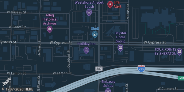 Map showing Holiday Inn Tampa Westshore – Airport Area in Tampa, FL.