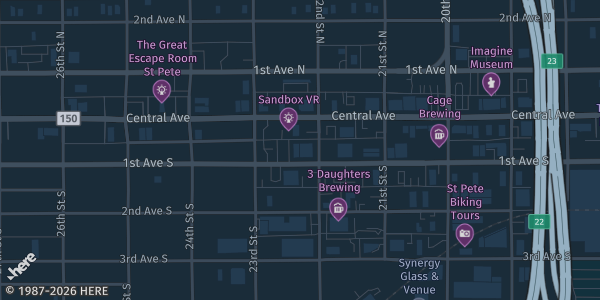 Map showing Coastal Creative in St. Petersburg, FL.