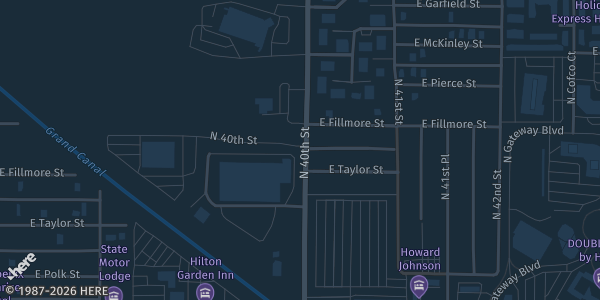 Map showing Phoenix Shrine Auditorium & Event Center in Phoenix, AZ.