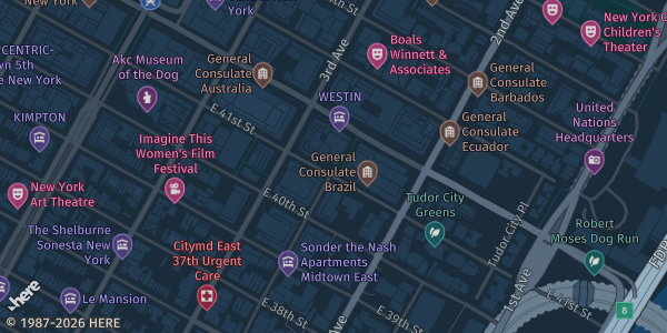 Map showing The Westin New York Grand Central in New York, NY.