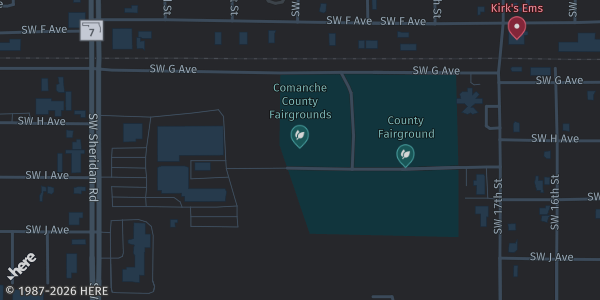 Map showing Great Plains Coliseum Annex in Lawton, OK.