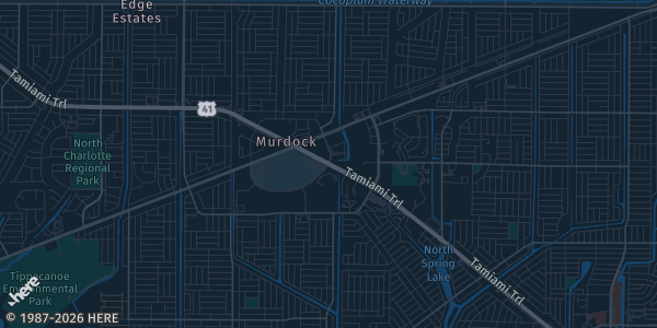 Map of Port Charlotte, FL. The exact address of Centennial Park Recreation Center is not known, so the map shows the area rather than a specific building.