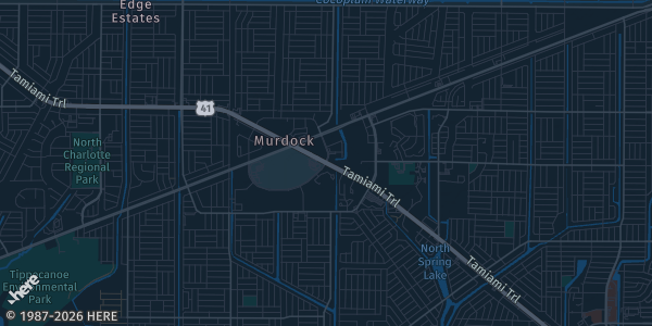Map of Port Charlotte, FL. The exact address of Centennial Park Recreation Center is not known, so the map shows the area rather than a specific building.