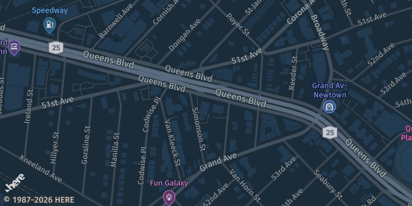 Map showing Elks Lodge - Queens Boulevard in Elmhurst, NY.