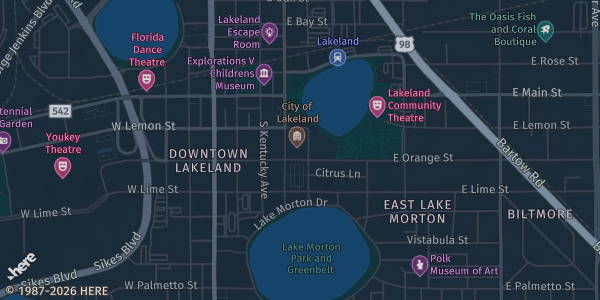 Map showing RP Funding Center in Lakeland, FL.