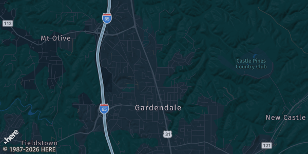 Map of Gardendale, AL. The exact address of Gardendale Civic Center is not known, so the map shows the area rather than a specific building.