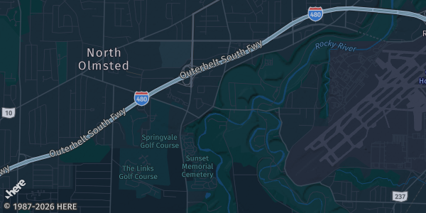 Map of Olmsted, OH. The exact address of Great Northern Mall is not known, so the map shows the area rather than a specific building.