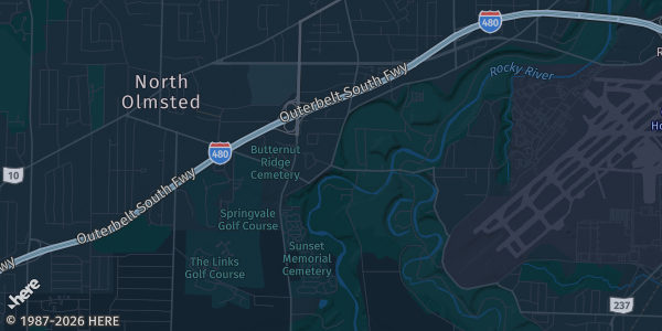 Map of Olmsted, OH. The exact address of Great Northern Mall is not known, so the map shows the area rather than a specific building.