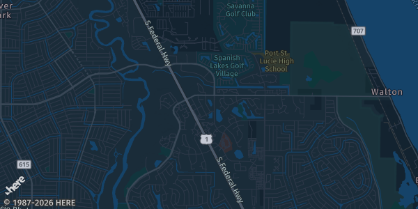 Map of Port Saint Lucie, FL. The exact address of MIDFLORIDA Credit Union Event Center is not known, so the map shows the area rather than a specific building.