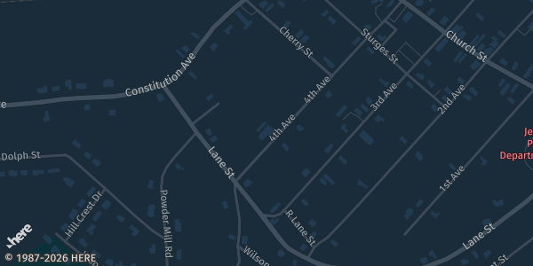 Map showing Jessup Hose Company No. 1 in Jessup, PA.