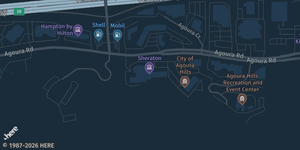 Map showing Sheraton Agoura Hills in Agoura Hills, CA.