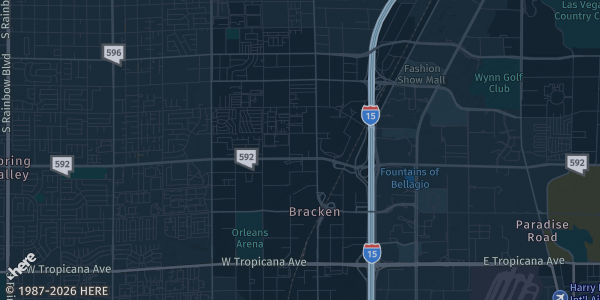 Map of Las Vegas, NV. The exact address of Gold Coast Hotel and Casino is not known, so the map shows the area rather than a specific building.