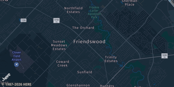Map of Friendswood, TX. The exact address of Challenge Elite Sports is not known, so the map shows the area rather than a specific building.