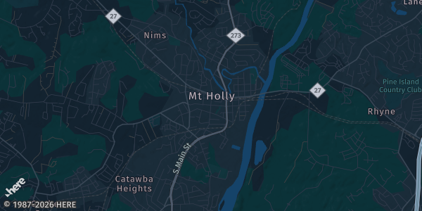 Map of Mount Holly, NC. The exact address of Tuckaseegee Community Center is not known, so the map shows the area rather than a specific building.